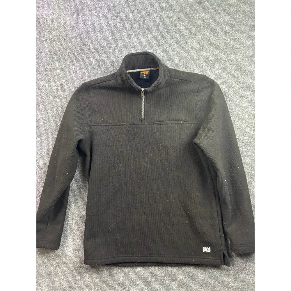 Timberland PRO Quarter Zip Pullover Mens Small Black Fleece Lined TB0A1144